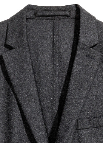 Пиджак H&M тёмно-серый кэжуал