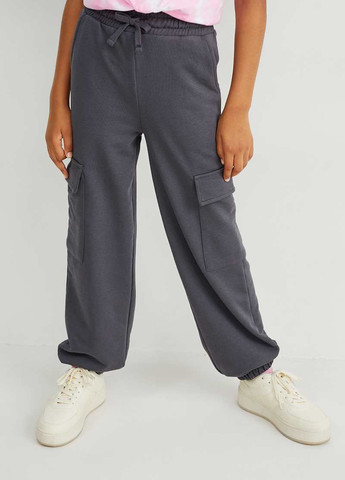 Темно-серые кэжуал демисезонные брюки карго C&A