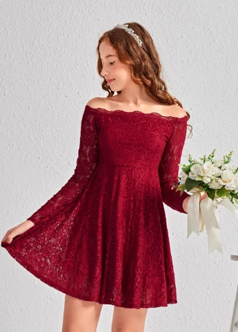 Бордова сукня SHEIN (327884332)