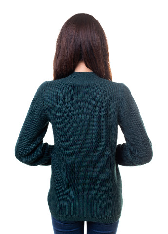 Бутылочный зеленый зимний пуловер пуловер Bakhur