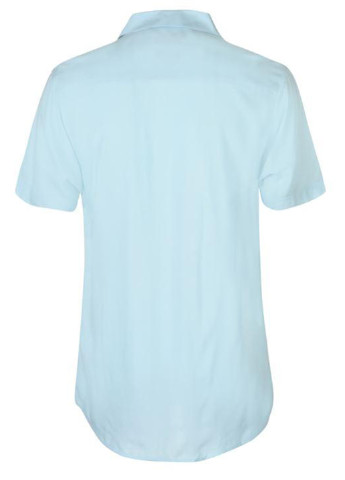 Светло-голубой кэжуал рубашка однотонная Pierre Cardin с коротким рукавом
