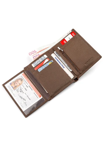 Чоловічий шкіряний гаманець 10х13,5х3 см st leather (252133972)