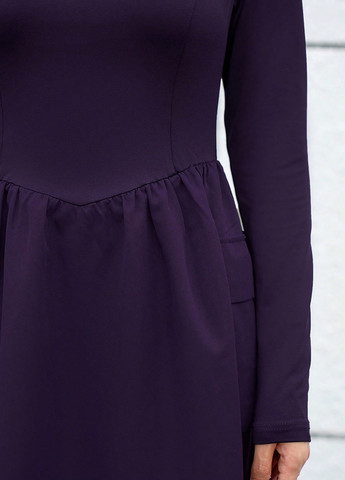 Фіолетова кежуал сукня кльош SHEIN однотонна