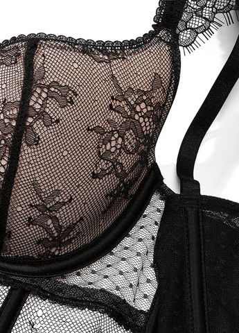 Чорний демісезонний комплект (бюстгальтер, трусики) Victoria's Secret