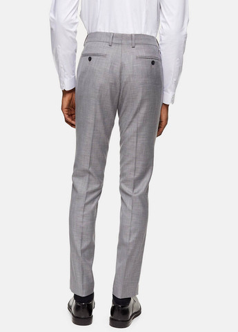 Светло-серые классические, кэжуал демисезонные классические брюки Topman