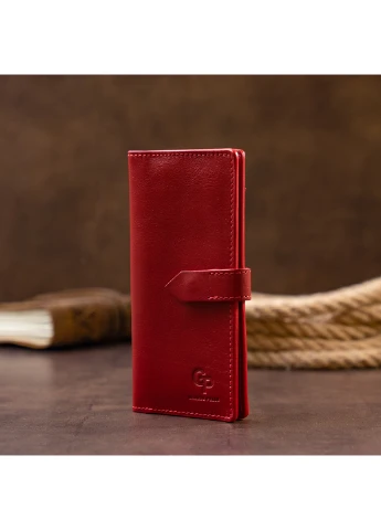 Жіночий шкіряний гаманець 9х18х1,5 см Grande Pelle (229459039)