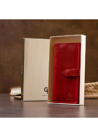 Жіночий шкіряний гаманець 9х18х1,5 см Grande Pelle (229459039)