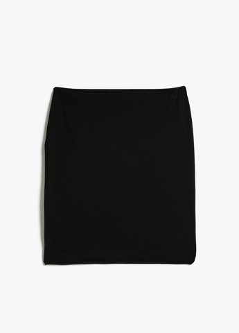 Черная кэжуал однотонная юбка KOTON карандаш