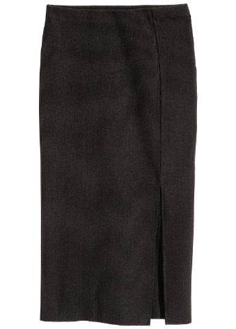 Черная кэжуал меланж юбка H&M