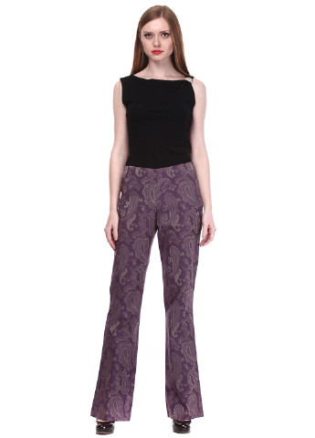 Фиолетовые кэжуал демисезонные прямые брюки Marlen