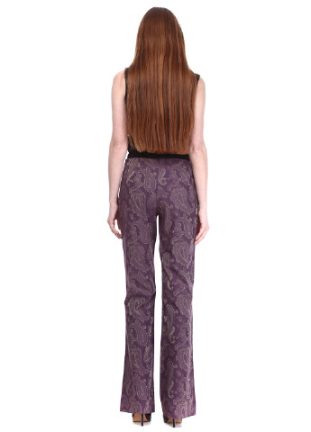 Фиолетовые кэжуал демисезонные прямые брюки Marlen