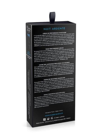 Возбуждающий крем для пениса Nuit Ardente (60 мл), можно для клитора Plaisirs Secrets (255169477)
