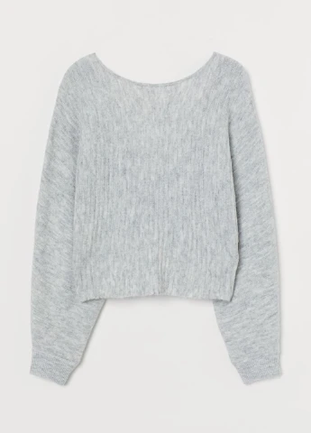 Светло-серый демисезонный свитер H&M