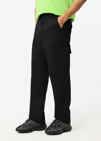 Черные кэжуал демисезонные карго брюки Lacoste