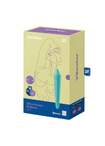 Смарт-минивибратор Ultra Power Bullet 8 Turquoise Satisfyer (254151091)