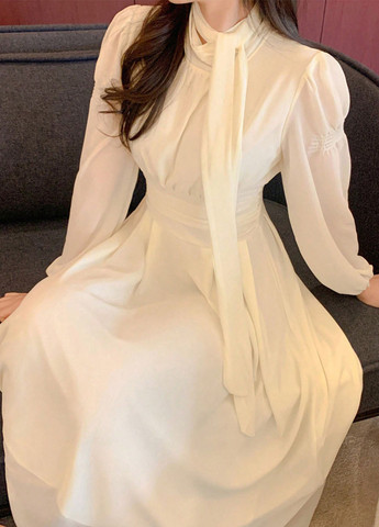 Кремова святковий, вечірня сукня кльош SHEIN однотонна