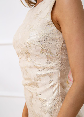 Бежевое кэжуал платье футляр Ager с цветочным принтом