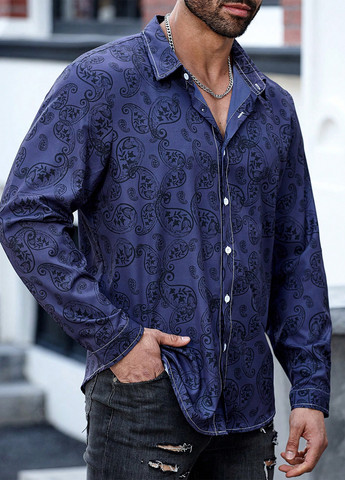 Цветная кэжуал рубашка турецкие огурцы SHEIN