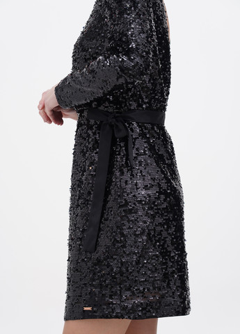 Черное вечернее, праздничный платье Emporio Armani EA7 однотонное