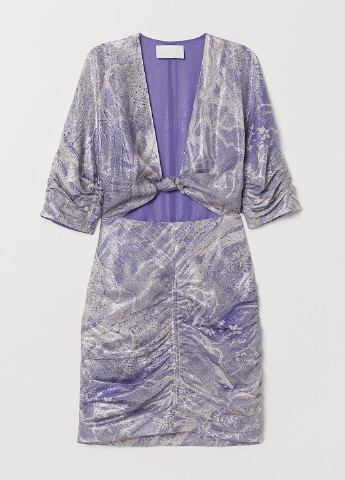 Сиреневое коктейльное платье футляр H&M градиентное ("омбре")