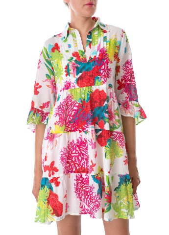 Комбинированное кэжуал платье Marc Aurel с цветочным принтом