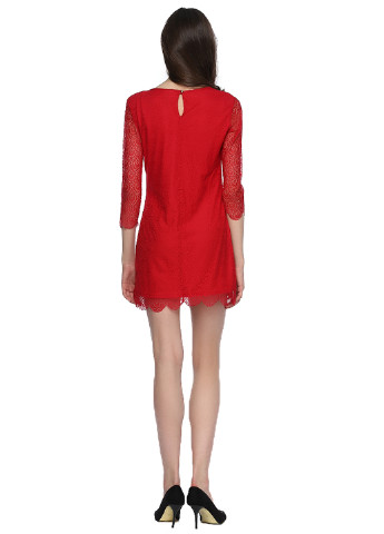 Красное коктейльное платье Яavin однотонное