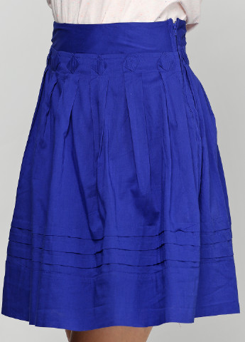 Синяя кэжуал однотонная юбка Naf Naf миди