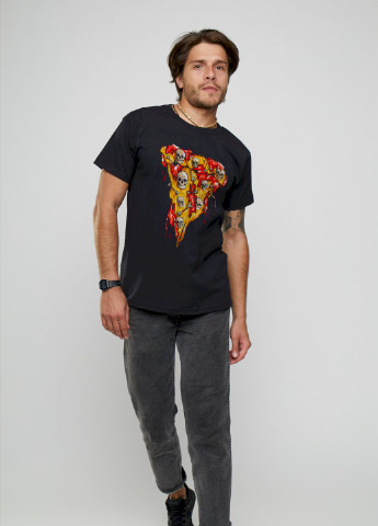 Чорна футболка чоловіча YAPPI