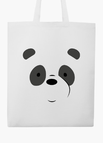 Еко сумка шоппер біла Панда Вся правда про ведмедів (We Bare Bears) (9227-2661-WT-2) екосумка шопер 41*35 см MobiPrint (219151270)