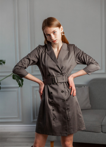 Сіро-коричнева кежуал сукня сукня-жакет MiNiMax однотонна