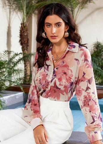 Комбинированная блуза SHEIN