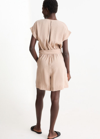 Комбінезон C&A комбінезон-шорти однотонний бежевий кежуал модал