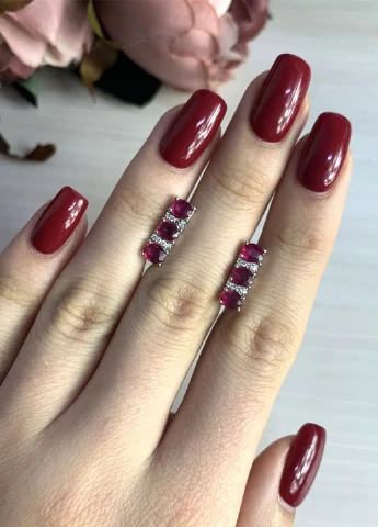 Серьги Silver Flame (164347456)