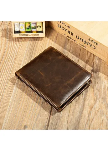 Чоловік шкіряний гаманець 9х11х2,5 см Vintage (229460569)