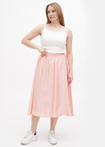 Розовая кэжуал однотонная юбка Stella Nova