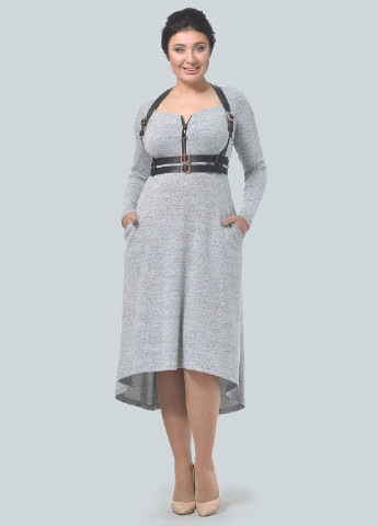 Світло-сіра кежуал сукня, сукня в стилі армпір Alika Kruss меланжева