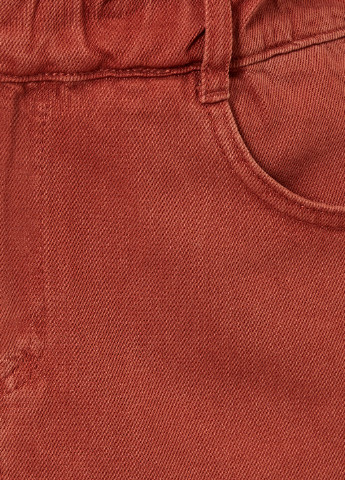Терракотовая джинсовая однотонная юбка KOTON