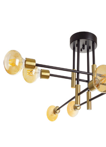 Потолочная люстра на 8 лампочек BR-01 628C/8 E27 BK/G Brille (251891835)