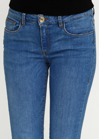 Голубые демисезонные зауженные джинсы Trussardi Jeans