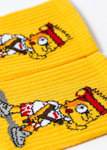 Шкарпетки Сімпсони. Барт 223-21 Crazy Llama`s жовті повсякденні
