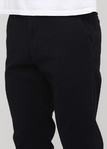 Темно-синие кэжуал демисезонные чиносы, зауженные брюки Basefield