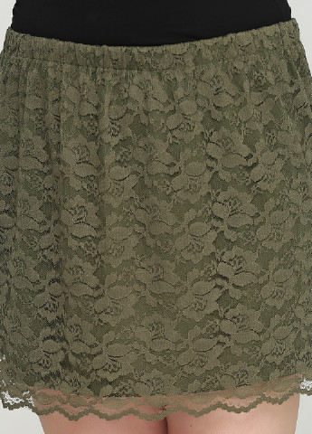 Оливковая кэжуал цветочной расцветки юбка Xhilaration мини