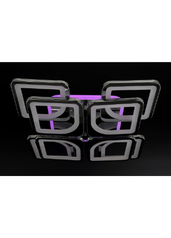 Люстра потолочная LED с пультом A2281/4+4S-RGB-ch Хром 11х43х43 см. Sunnysky (253527930)