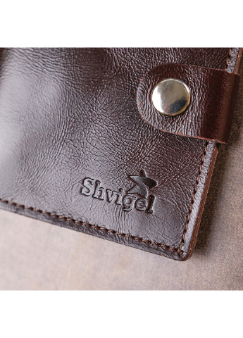 Мужское кожаное портмоне 9х10х1 см Shvigel (253491358)