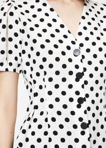 Черно-белая летняя блуза KOTON