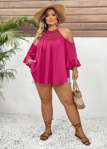 Фуксия блуза SHEIN