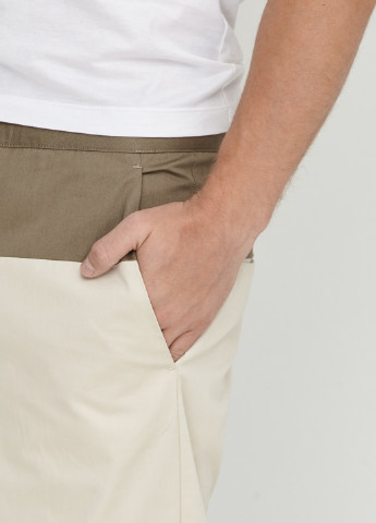 Бежевые кэжуал демисезонные со средней талией брюки Emporio Armani