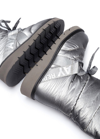 Серебряные полусапоги Replay с логотипом, со шнуровкой