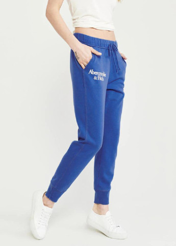 Синие спортивные демисезонные джоггеры брюки Abercrombie & Fitch