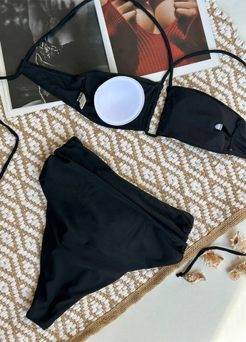Чорний літній роздільний купальник (ліф, трусики) роздільний NOVA VEGA